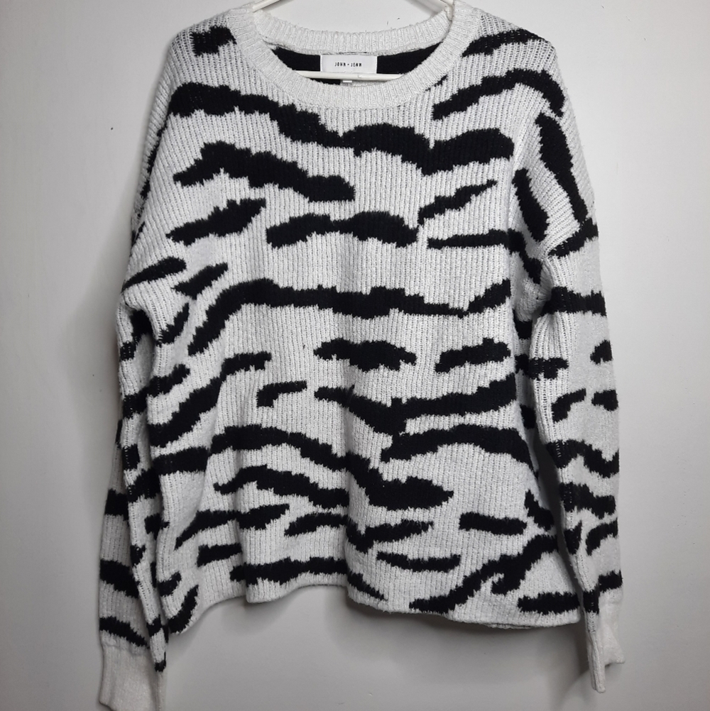 John + Jenn Zebra Pattern Sweater